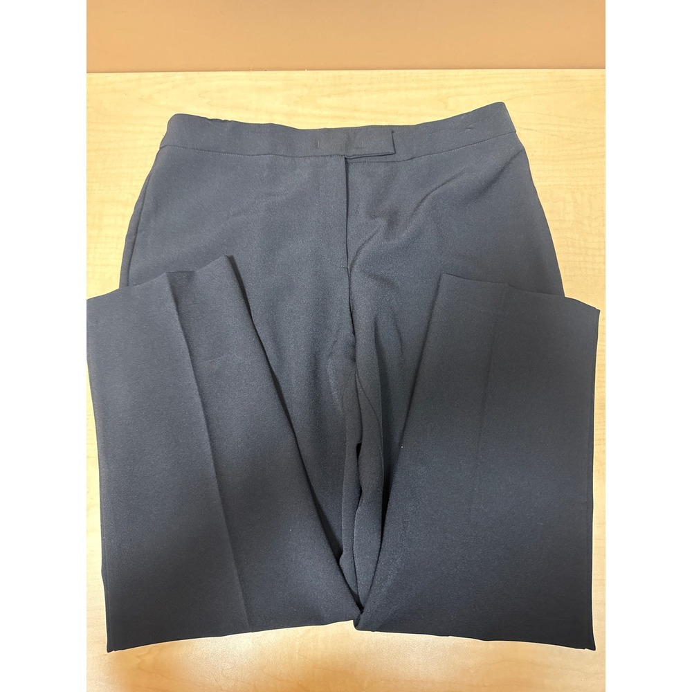 Anne Klein Black Dress Pants Size 8 Straight Leg Trousers Professional Workwear